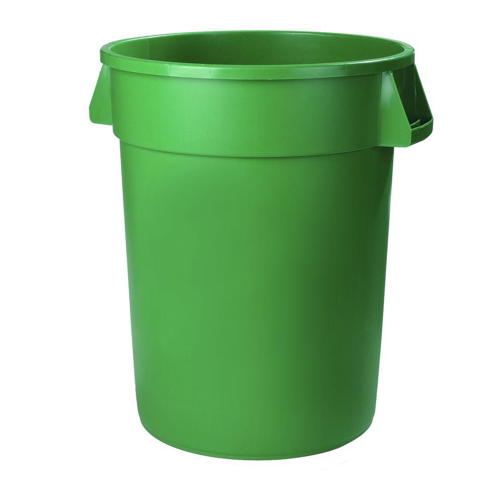 Carlisle Bronco 55 Gal. Green Round Trash Can (2Pack)34105509 The