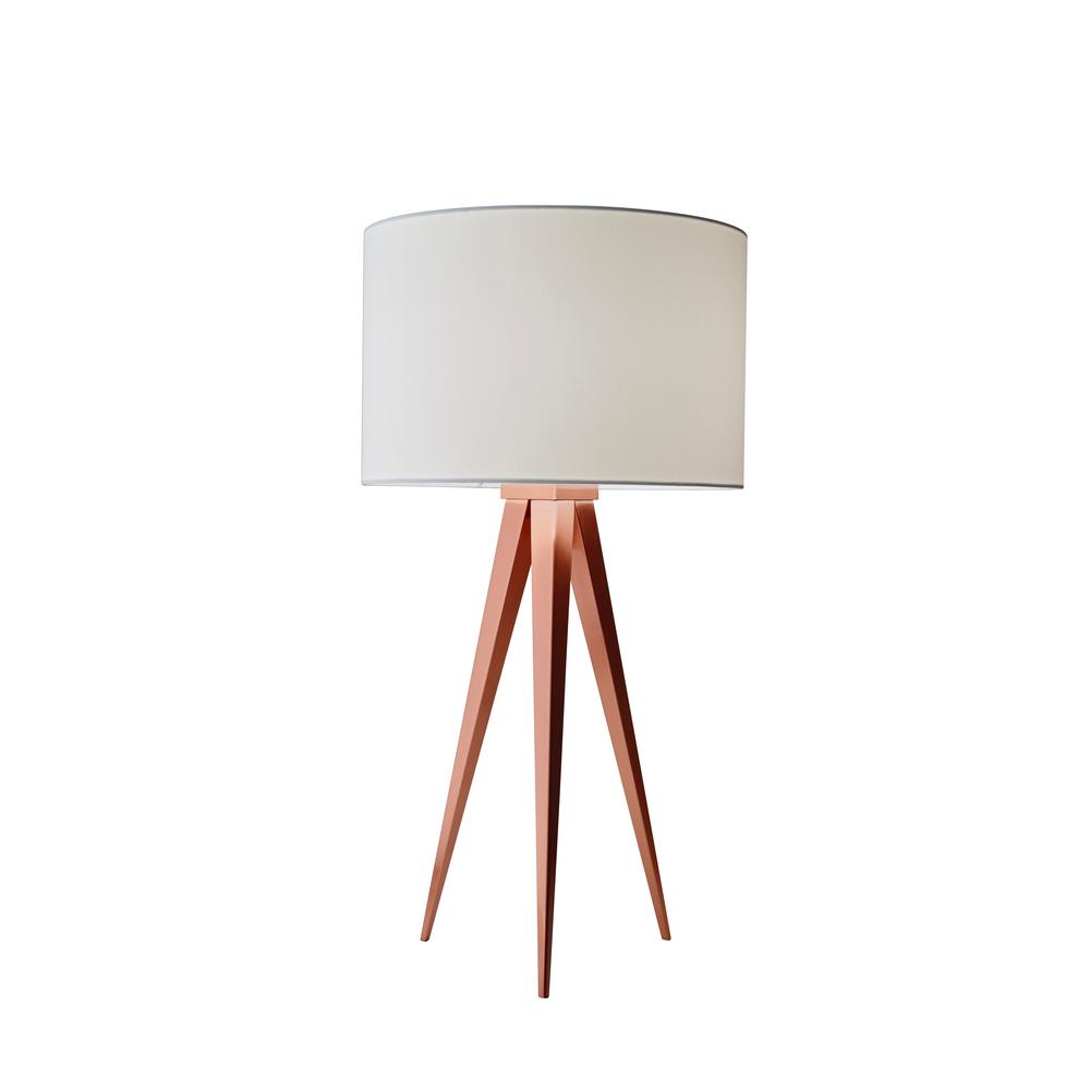 Adesso Director 26 In Brushed Copper Table Lamp