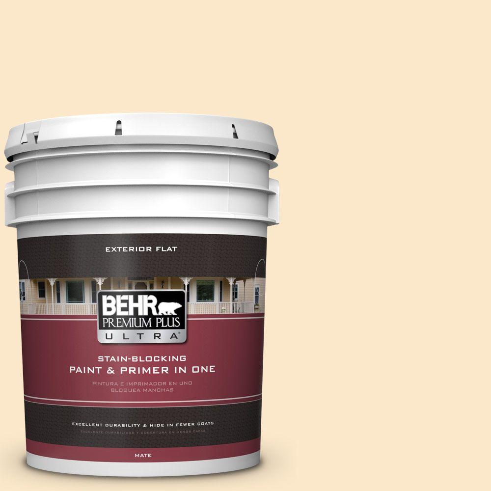 BEHR Premium Plus Ultra 5-gal. #YL-W2 Spanish Lace Flat Exterior ... BEHR Premium Plus Ultra 5-gal. #YL-W2 Spanish Lace Flat Exterior ...