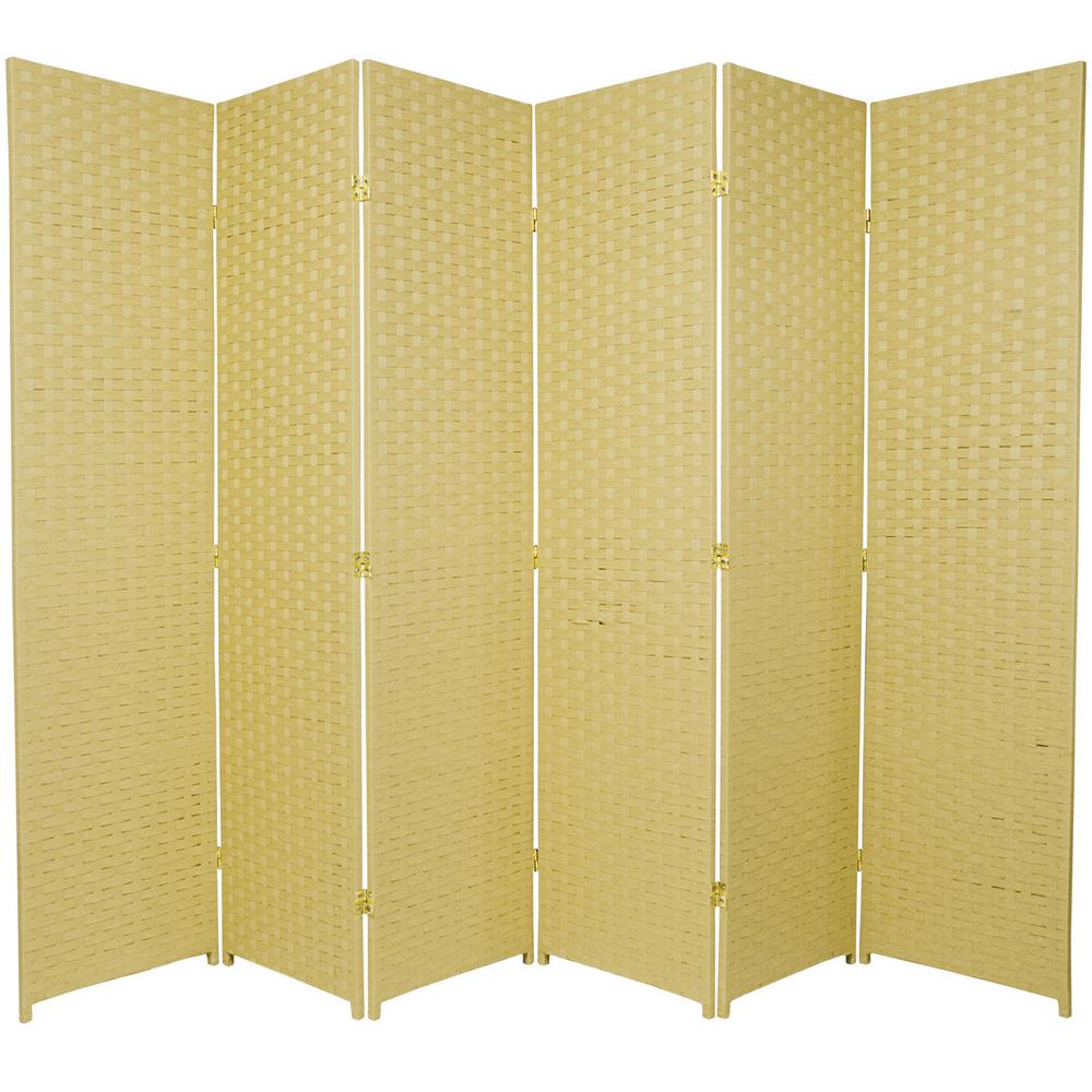 6 ft. Dark Beige 6-Panel Room Divider-SSFIBER-6P-DBG - The Home Depot