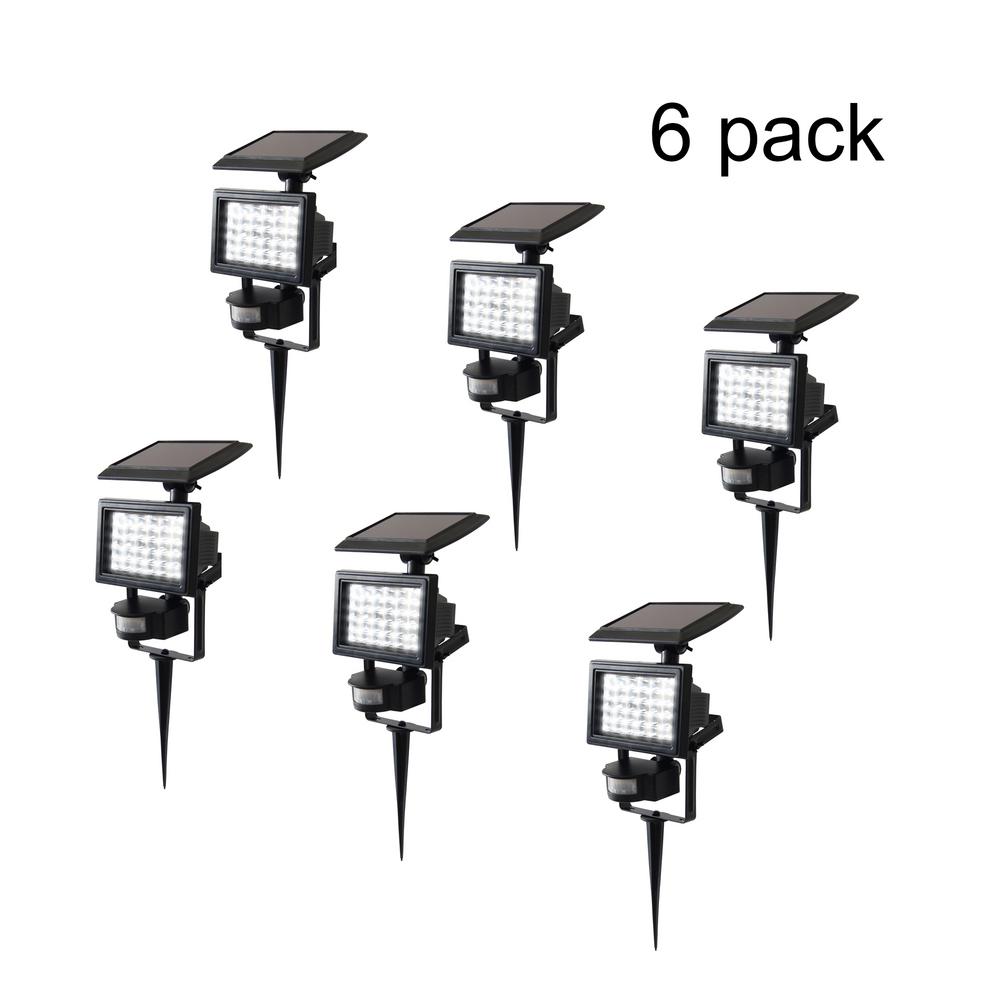Ecothink Solar Black Motion Activated Outdoor Integrated LED Area Light (6-Pack) by Ecothink