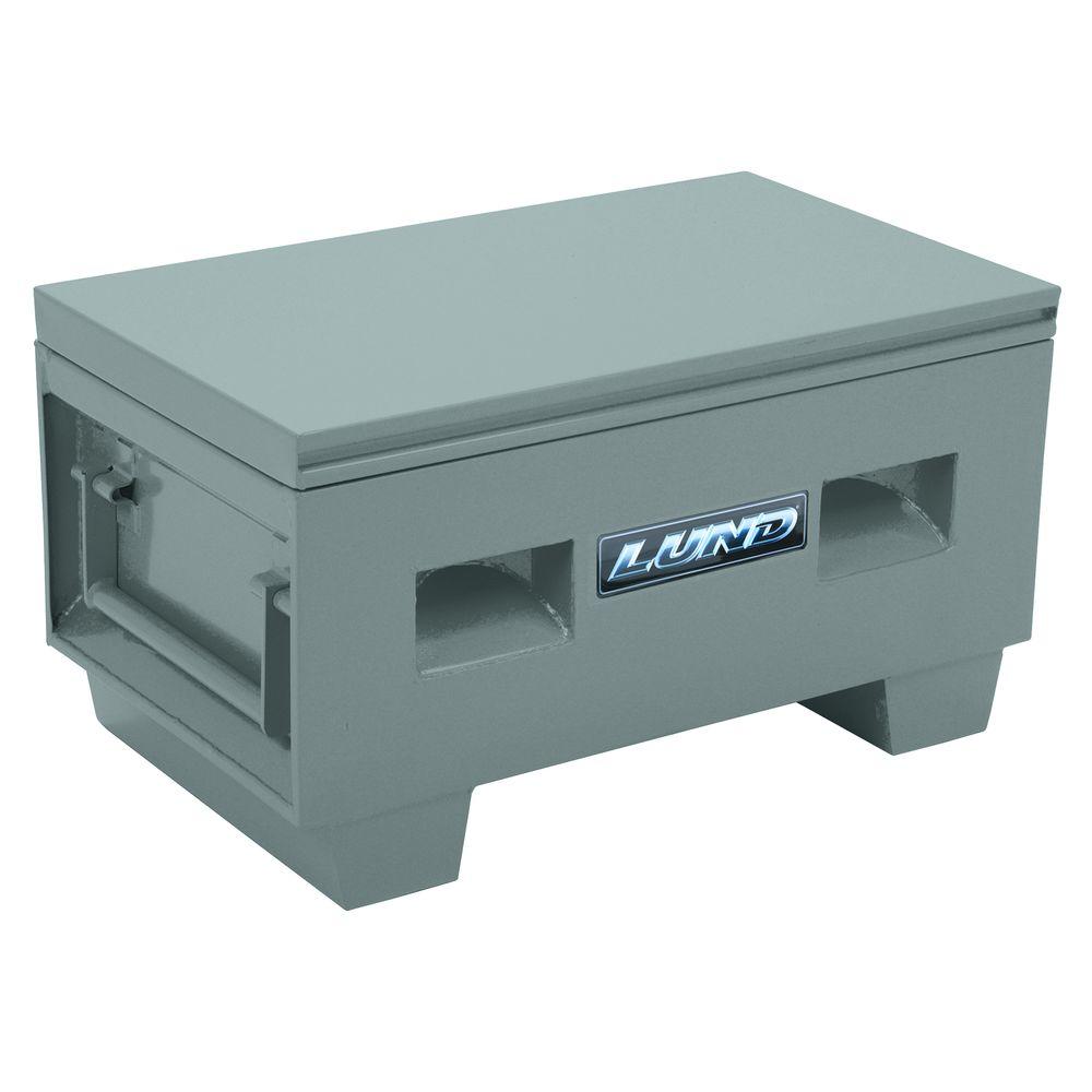 Lund 48 in Grey Steel Full Size Chest Truck Tool Box with mounting hardware and keys included