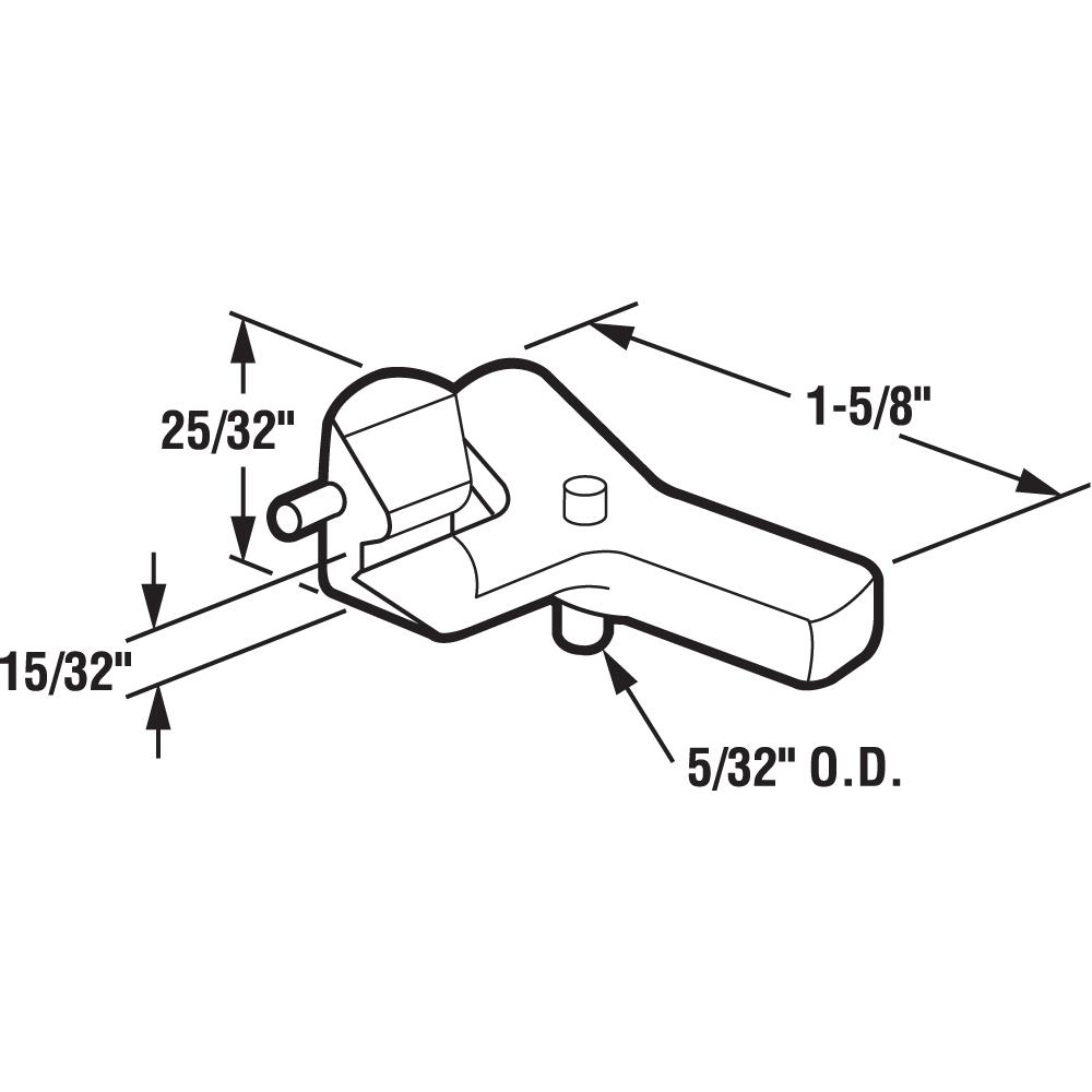 Prime Line Trimview Sliding Door Lock Latch Lever E 2067 The