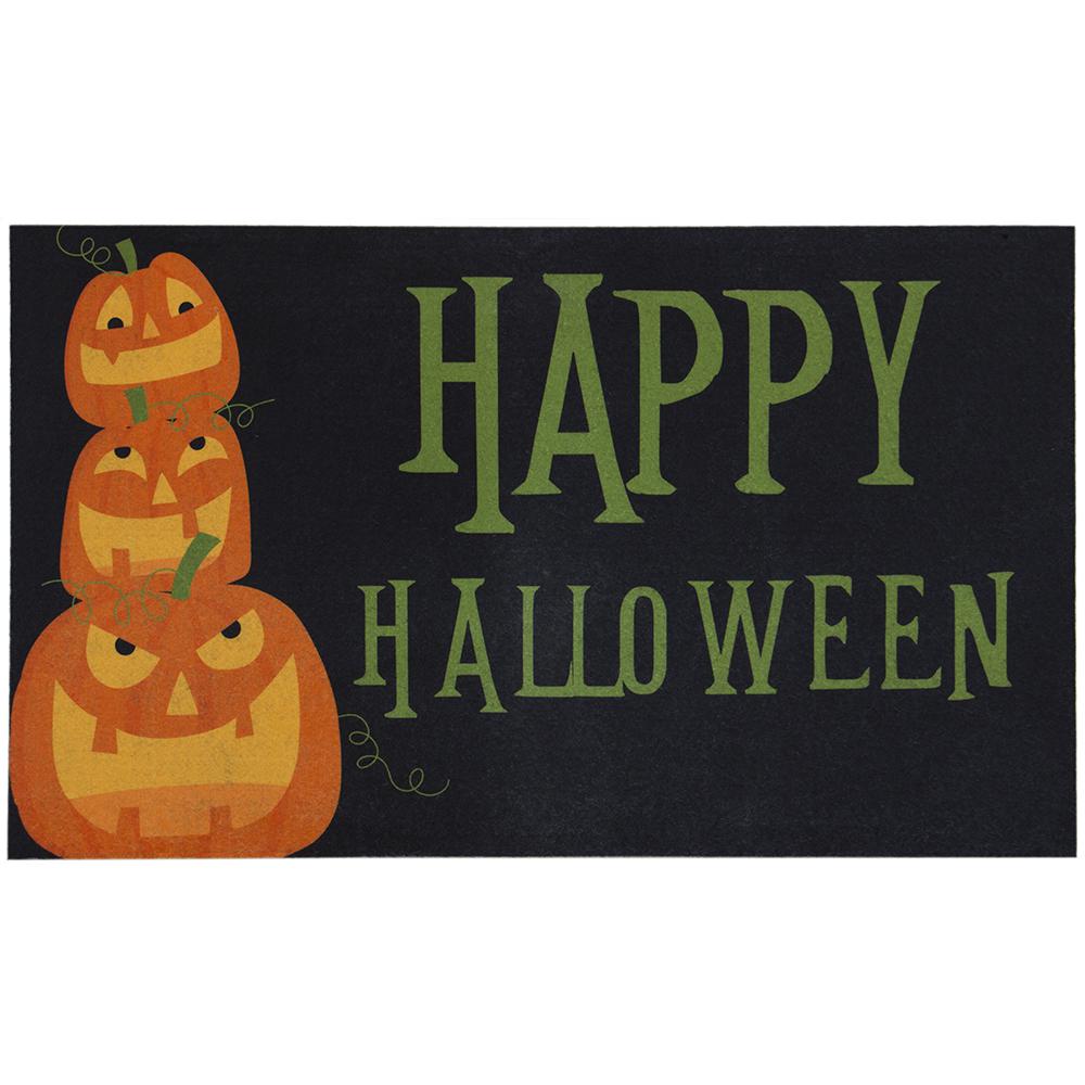  Home Accents Stacked Pumpkins 18 in x 30 in Door Mat 60 