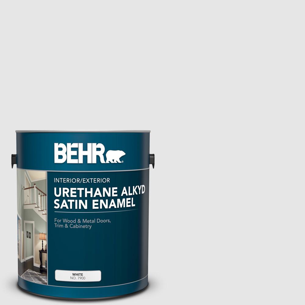 BEHR 1 gal. PRW09 Nimbus Cloud Urethane Alkyd Satin Enamel Interior