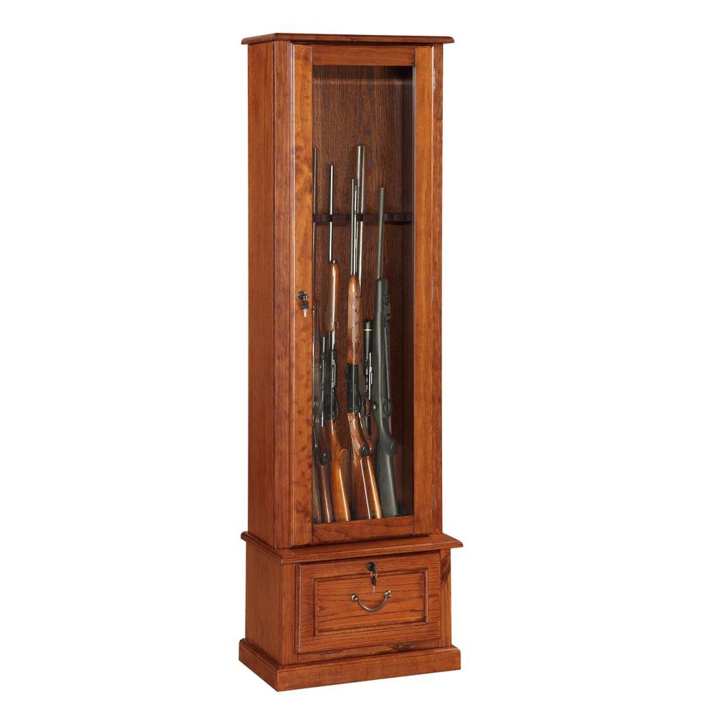 American Furniture Classics 8 Gun Key Locking Gun Cabinet ...