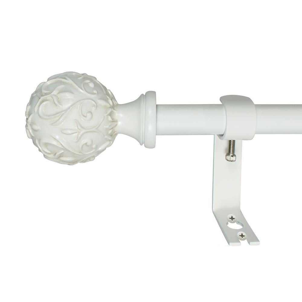 Montevilla Filigree Ball 26 In 48 In Telescoping Drapery 5 8