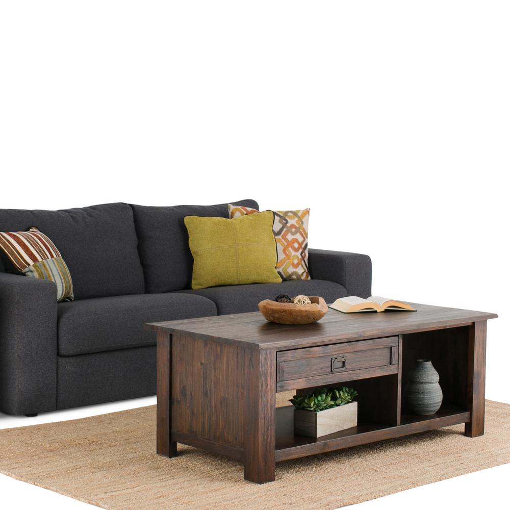 Simpli Home Monroe Distressed Charcoal Brown Storage Coffee Table Simpli Home Monroe Distressed Charcoal Brown Storage Coffee Table