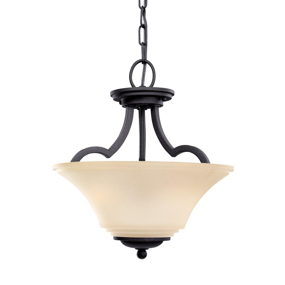 Sea Gull Lighting Somerton 2-Light Blacksmith Pendant-77375EN-839 - The Home Depot