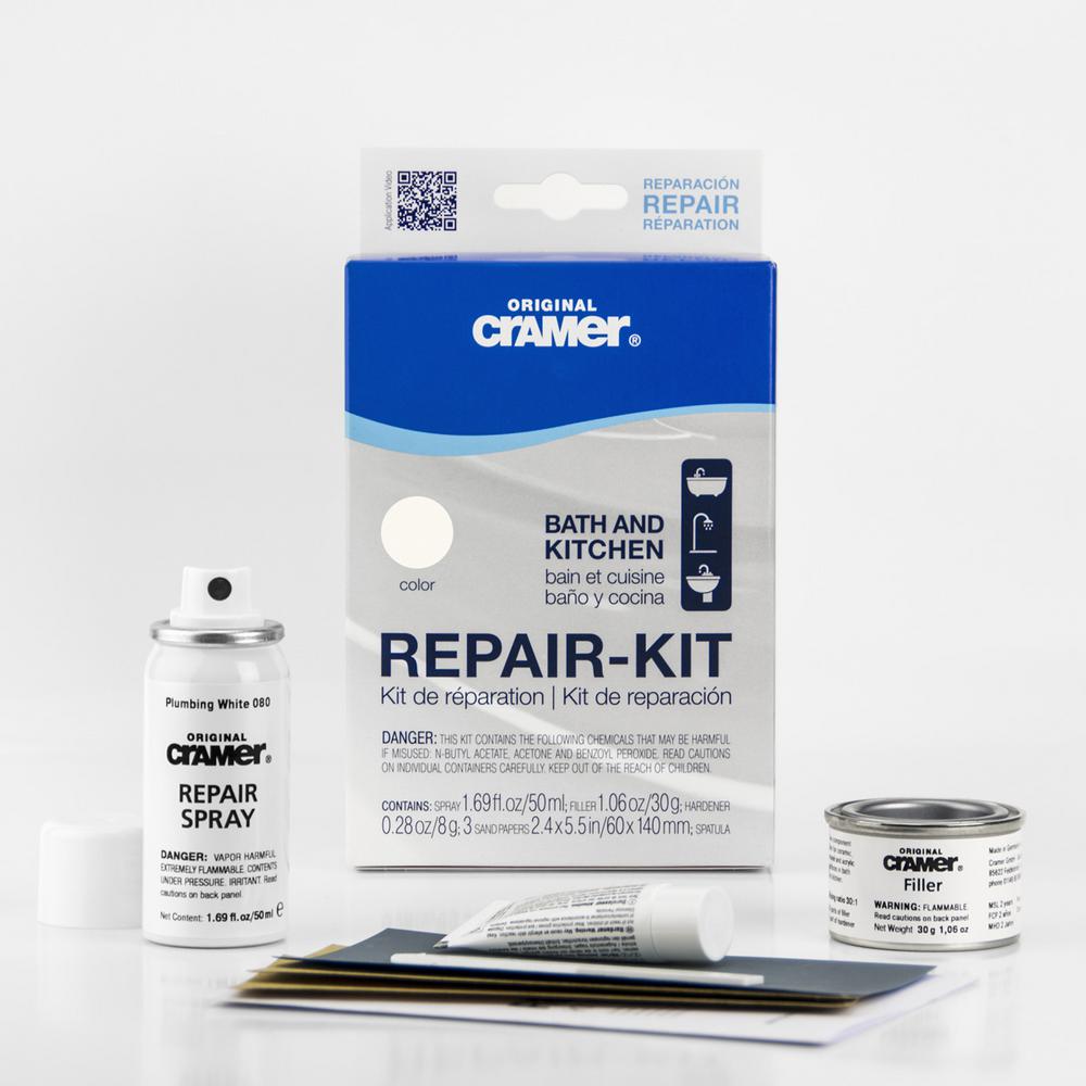 Cramer Bath And Kitchen Finish Repair Kit In Plumbing White