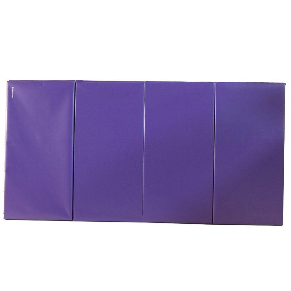 Greatmats Folding Purple 4 ft. x 8 ft. x 1.5 in. 18 oz. Vinyl and Foam