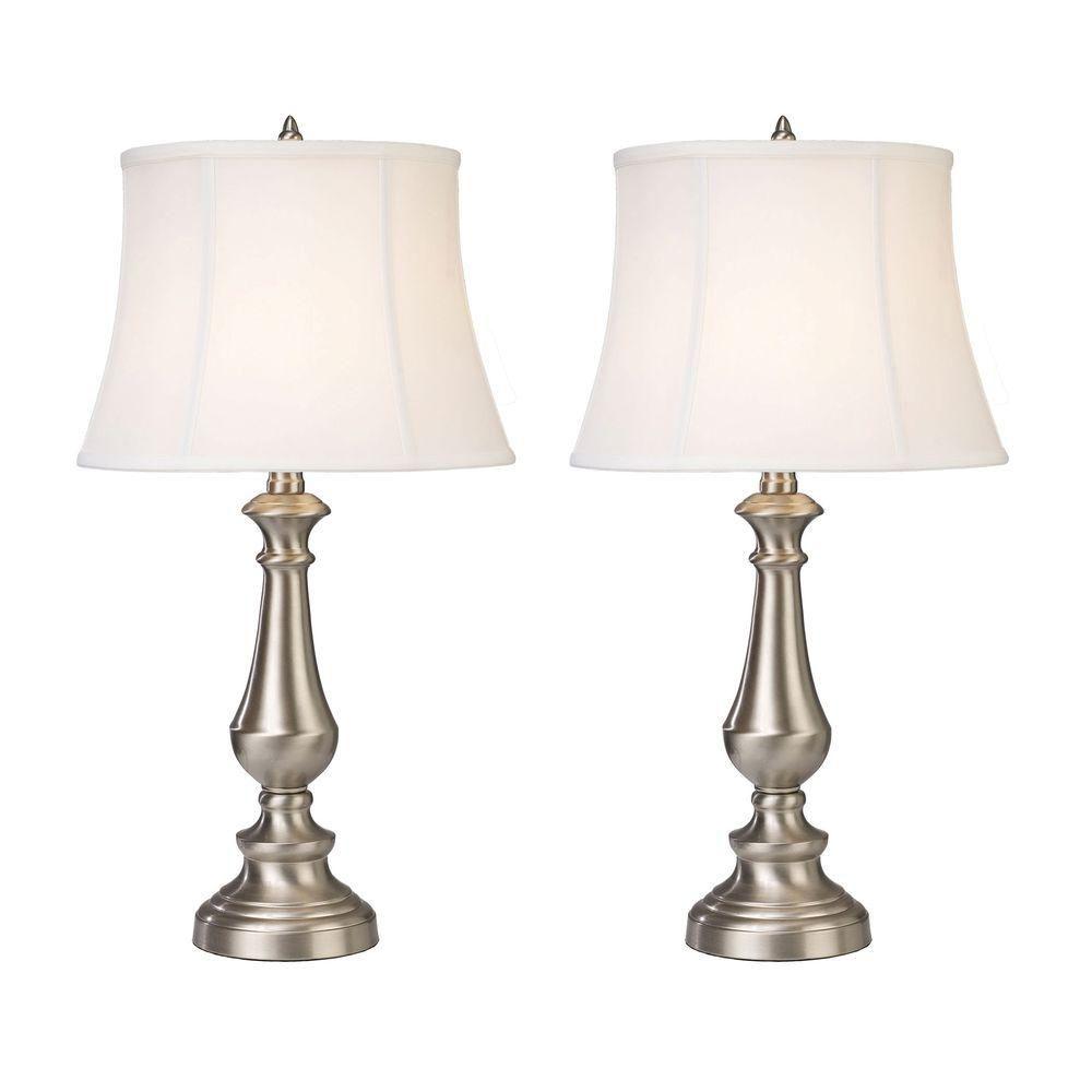 Brushed Nickel Table Lamps Set Of 2 Lighting Compare S At Titan Lighting Fairlawn 25 In Nickel Table Lamps Set Of 2