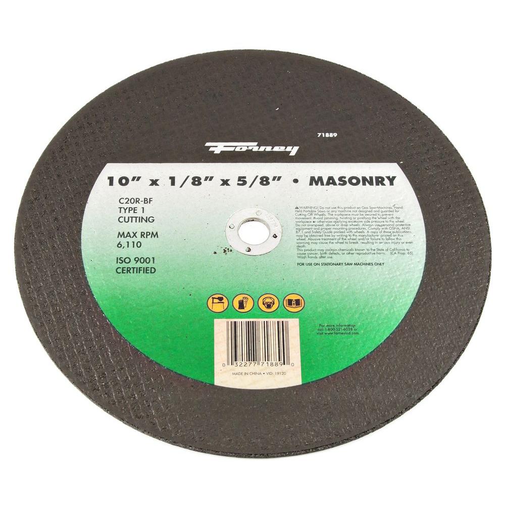 C24R-BF 7-Inch Forney 71893 Cut-Off Wheel with 5//8-Inch Arbor Masonry Type 1