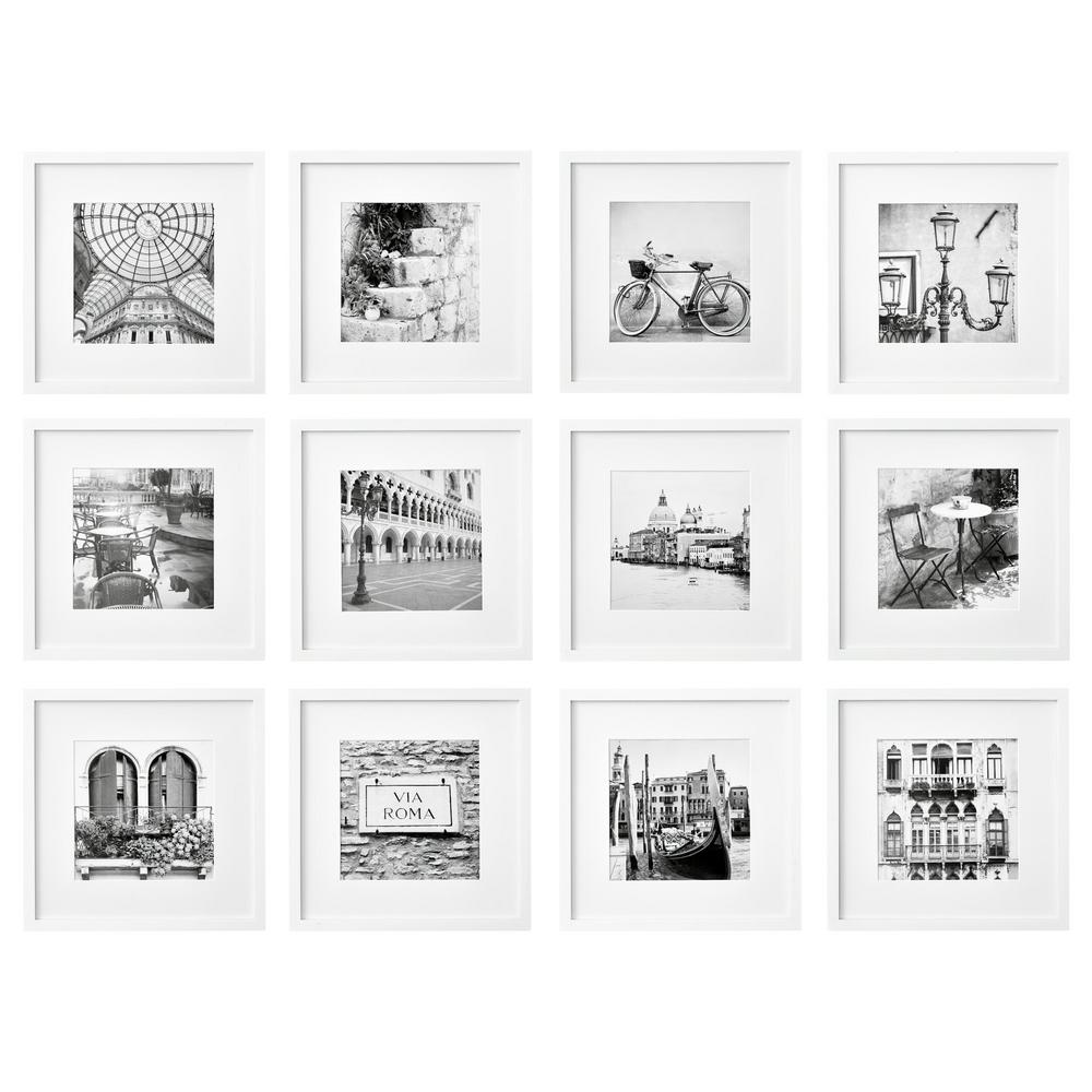 Pinnacle Gallery Perfect 8 In X White Collage Picture Frame Pinnacle Gallery Perfect 8 In X White Collage Picture Frame Set