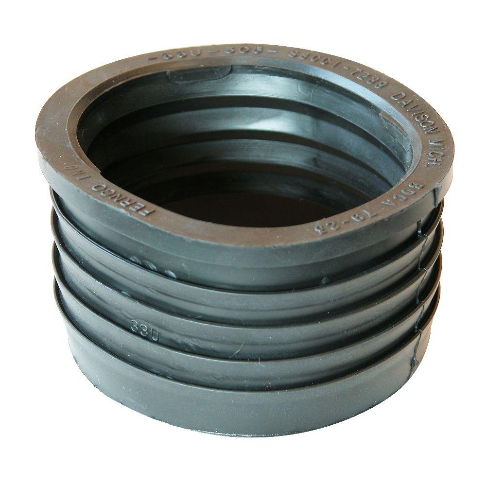 Fernco 3 in. Service Weight Cast Iron Hub x 3 in. Sch. 40 PVC Compression Donut