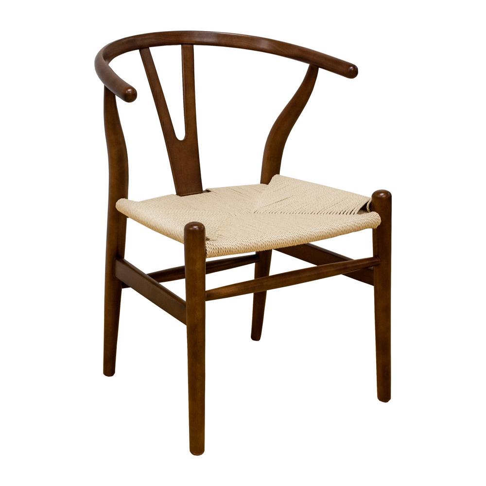 Mod Made Mid Century Modern W Walnut Dining Side Chair Mm Ws 001 Walnut The Home Depot