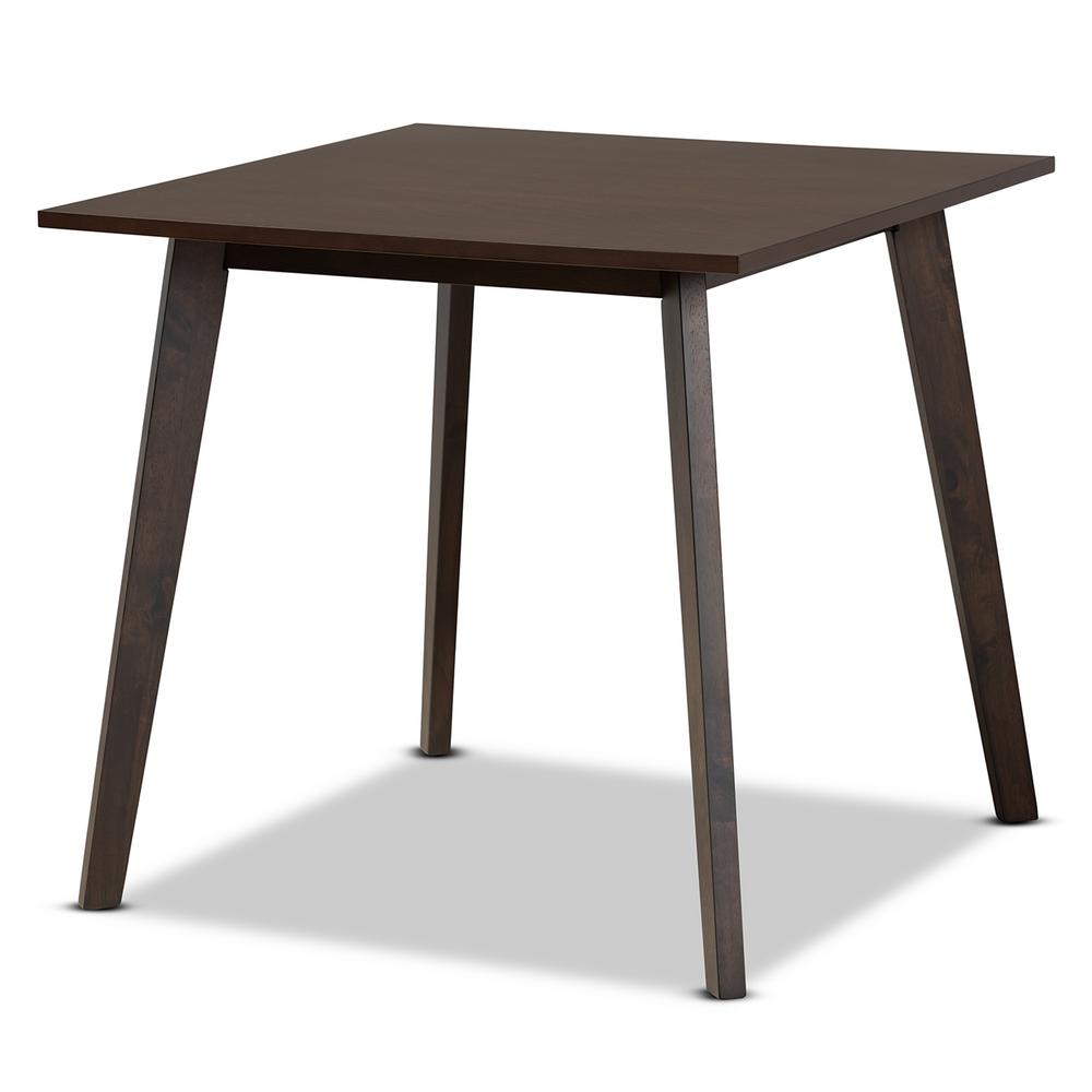 Baxton Studio Britte Dark Brown Square Wood Dining Table 161 10464 Hd The Home Depot Baxton Studio Britte Dark Brown Square
