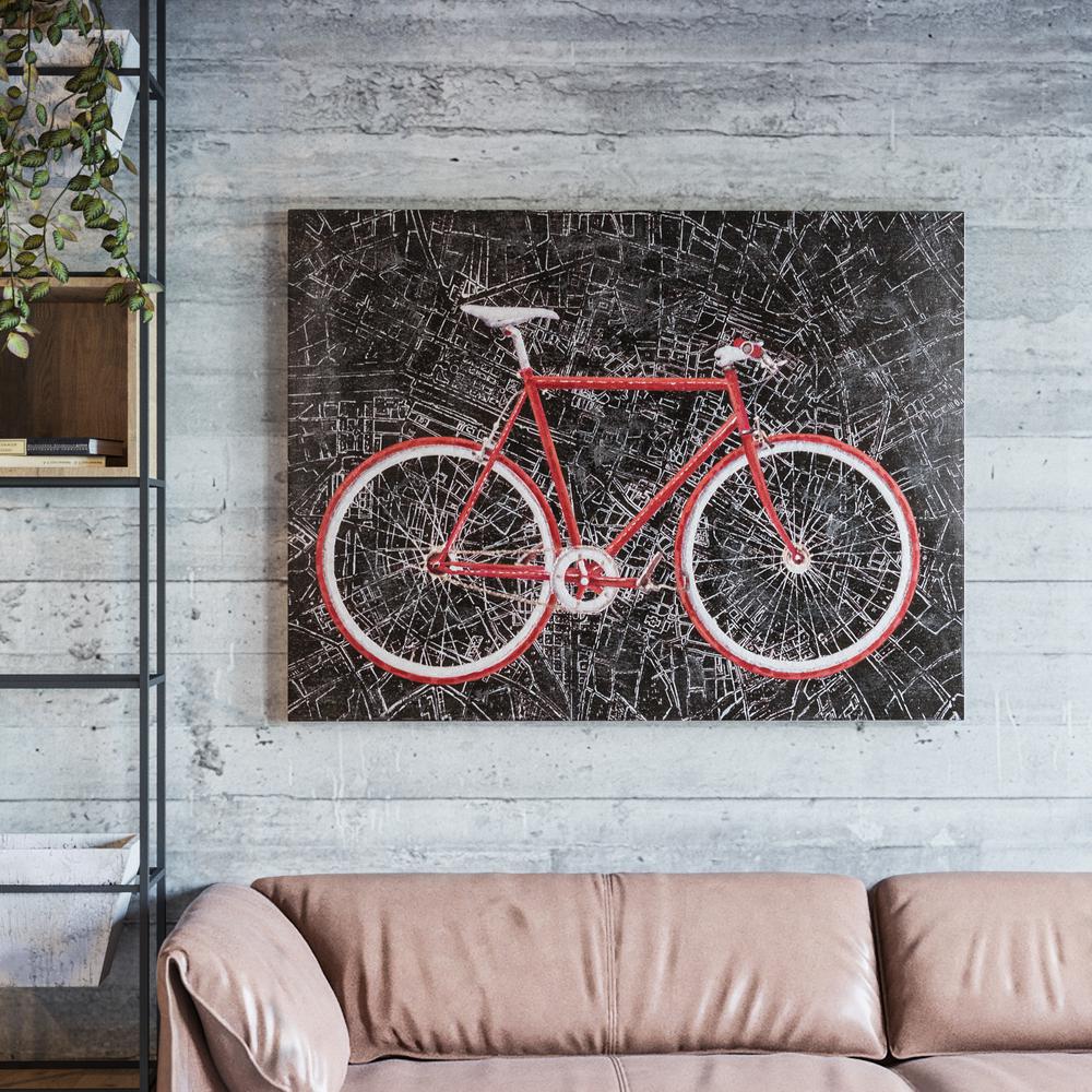 Yosemite Home Decor 36 In X 48 City Cycling Hand Painted Yosemite Home Decor 36 In X 48 City Cycling Hand Painted