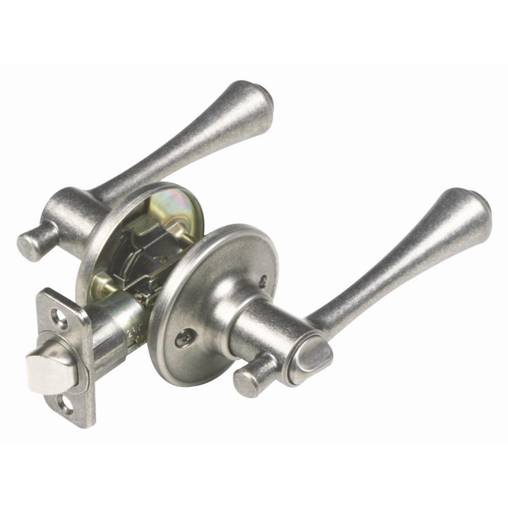 Design House Ironwood Satin Nickel Privacy Lever755405 The Home Depot