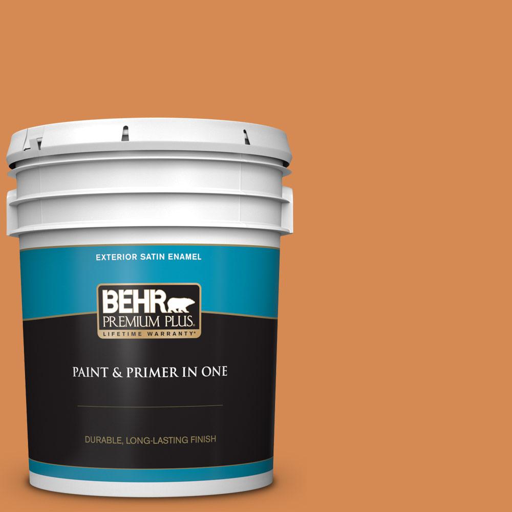 BEHR PREMIUM PLUS 5 gal. 260D5 Amber Wave Satin Enamel BEHR PREMIUM PLUS 5 gal. 260D5 Amber Wave Satin Enamel