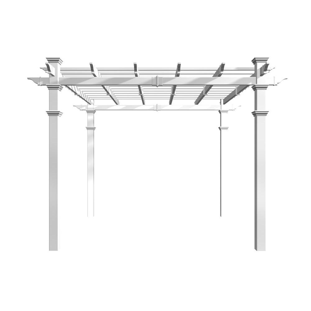 New England Arbors Venetian Vinyl 10 Ft. X 10 Ft. Pergola-VA42022 - The ...