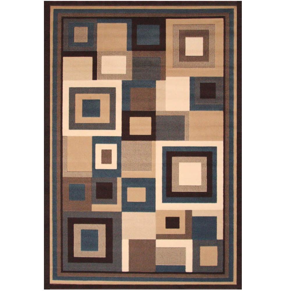 Sams International Terra Cityscape Blue 7 ft. 9 in. x 10 ft. 6 in. Area