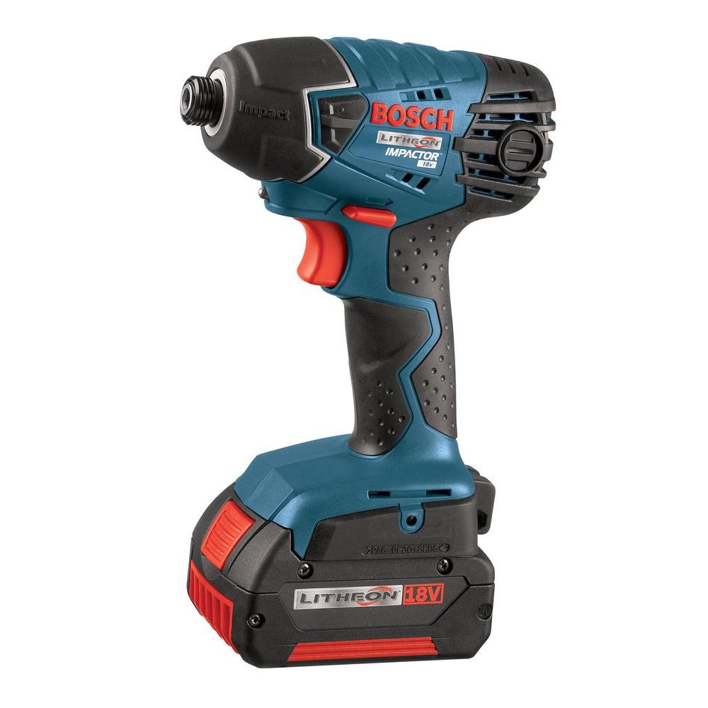 Bosch 18Volt LithiumIon Impact Driver with 2 Fat Pack Batteries and Charger2561801 The