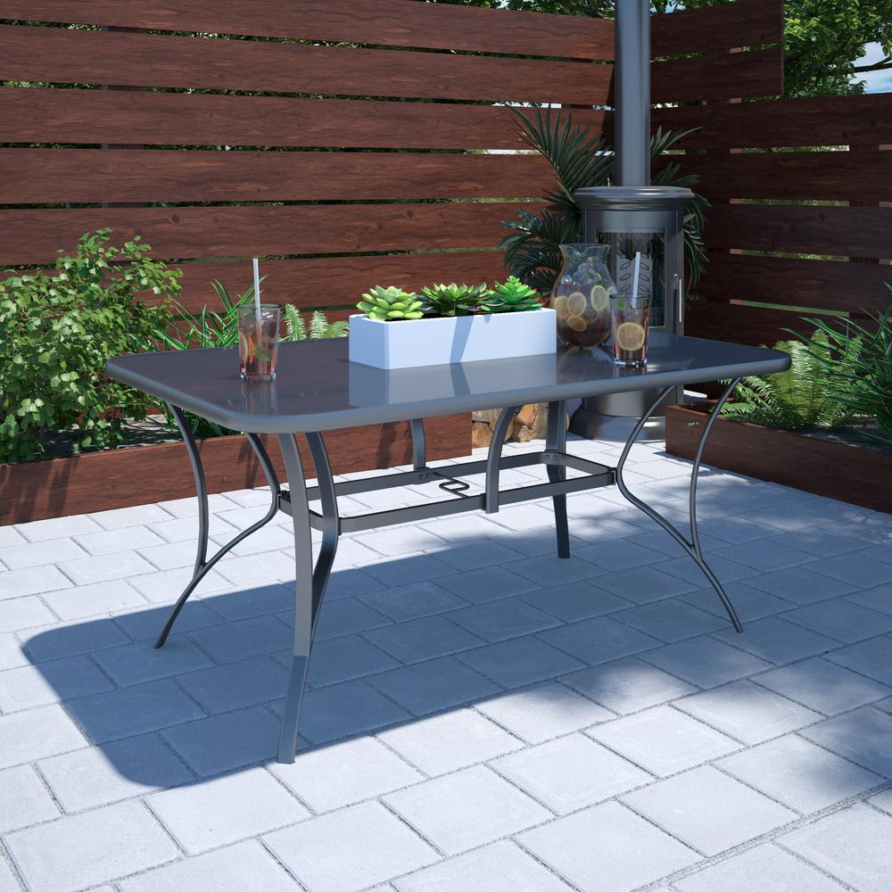Cosco Outdoor Living Paloma Steel Patio Dining Table, Grey