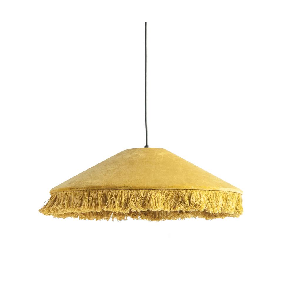 3R Studios 1Light Mustard Yellow Pendant Light with Velvet ShadeDF2195 The Home Depot