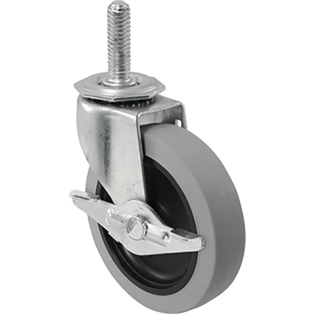 Shepherd 3 in. Threaded Stem TPR Caster with 110 lb. Load Rating and