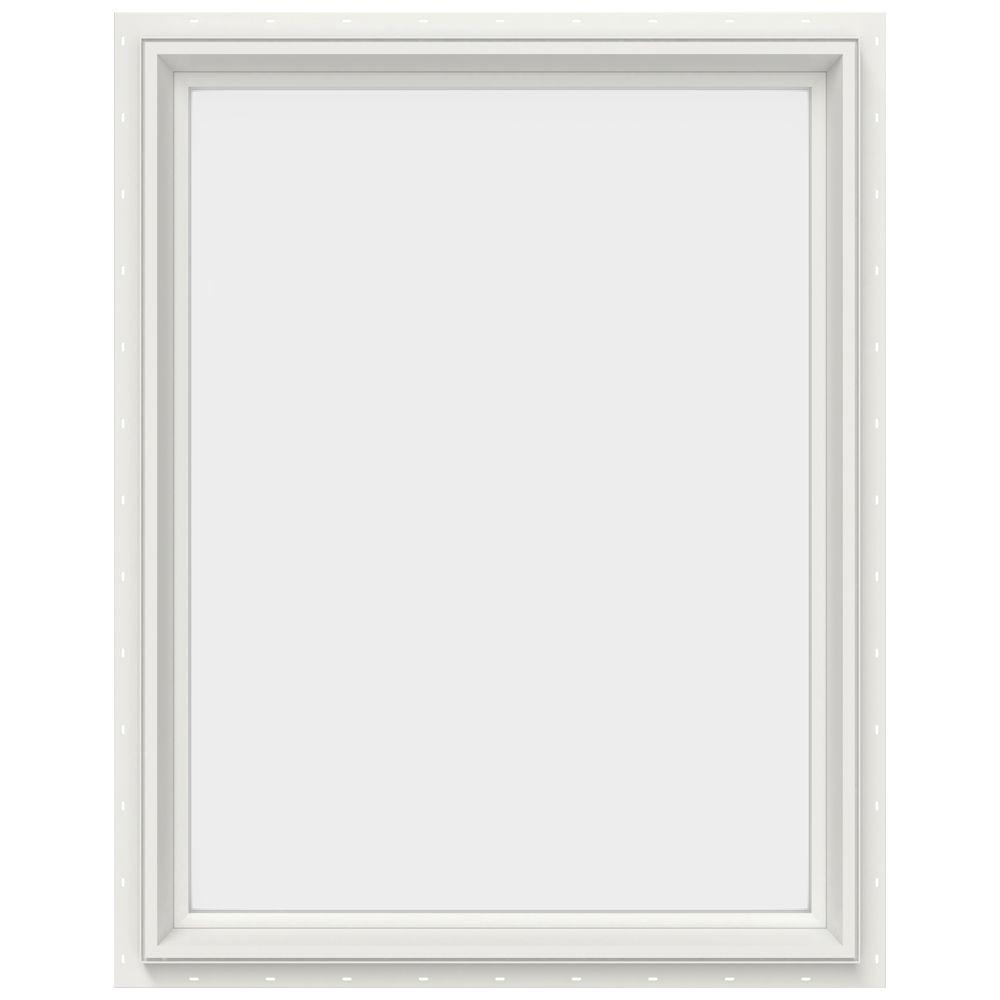 JELD-WEN 35.5 in. x 29.5 in. V-4500 Series White Vinyl Picture Window w ...