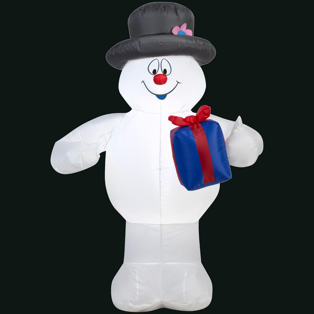 UPC 086786892015 product image for 27.56 in. L x 20.47 in. W x 42.13 in. H Inflatable Frosty with Present | upcitemdb.com