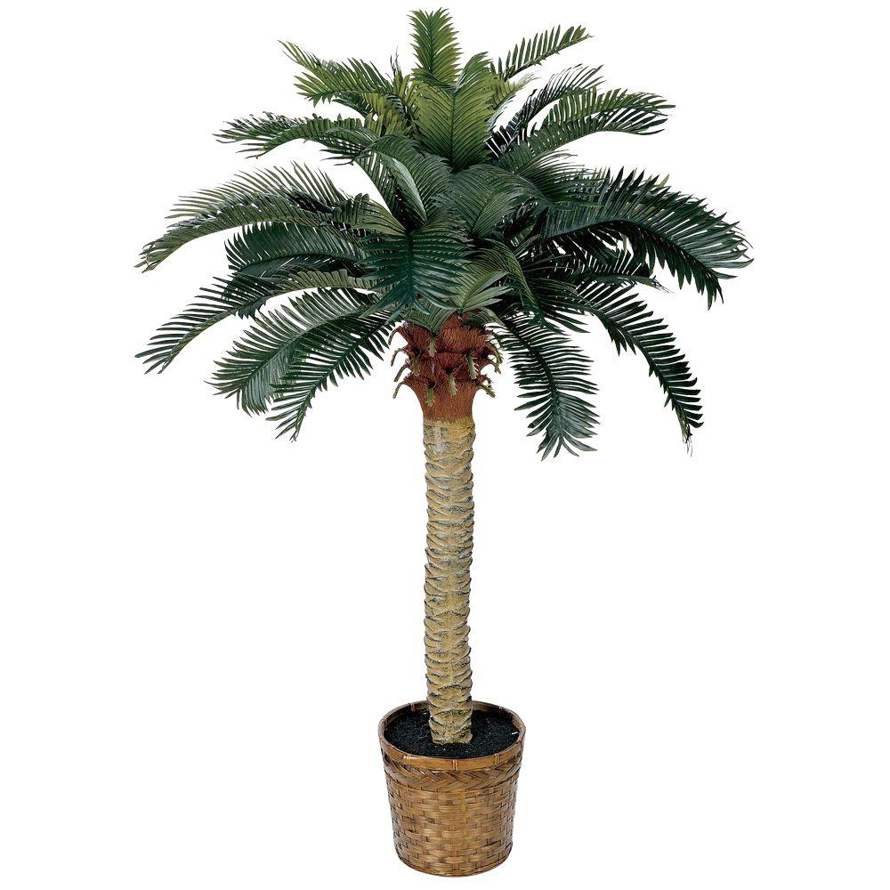 Sago Palm Silk Tree 4 Ft Natural Green Realistic Tropical Plants Sago Palm Silk Tree 4 Ft Natural Green Realistic Tropical Plants Home Decor New