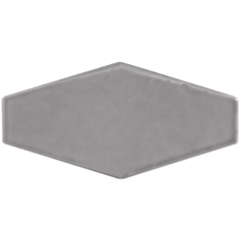 36 Pieces 5.38 Sq. Ft. // Box Birmingham Hexagon Charcoal 4 in x 8 in Glazed Ceramic Tile