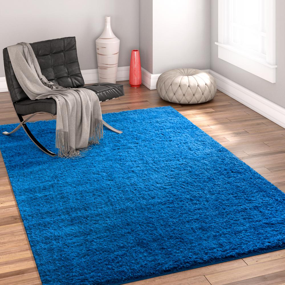 Well Woven Madison Plain Dark Blue 5 Ft X 7 Modern Solid Well Woven Madison Plain Dark Blue