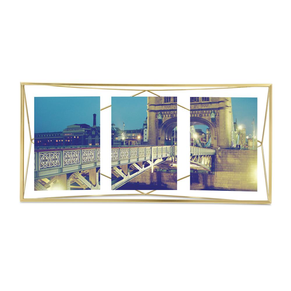 Prisma Multi Matte Brass Picture Frame