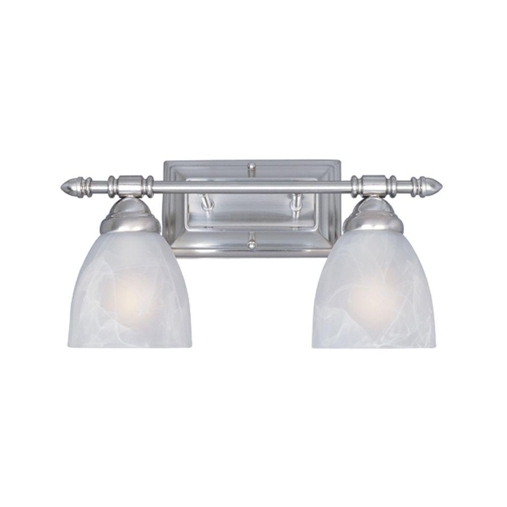 Designers Fountain Branson Collection 2Light Satin Platinum Wall Mount