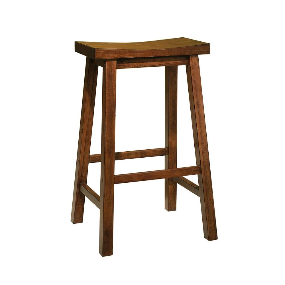 Powell 29 In Honey Brown Bar Stool 455 431 The Home Depot Powell 29 In Honey Brown Bar Stool