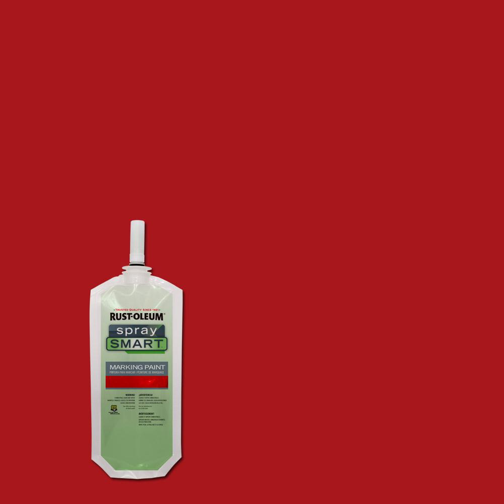 RustOleum 10.5 oz. Safety Red SpraySmart Marking Paint Pouch (12Pack