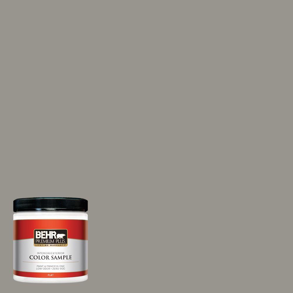 Behr Premium Plus 8 Oz N360 4 Battleship Gray Flat Interior N360 4 Battleship Gray Flat Interior Exterior Paint And Primer In One Sample