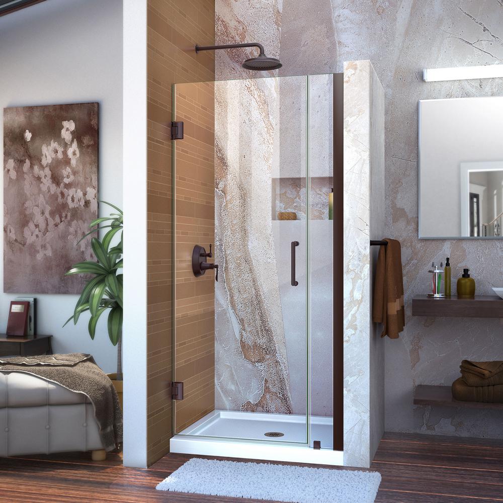 DreamLine Unidoor 33 to 34 in. x 72 in. SemiFramed Hinged Shower Door