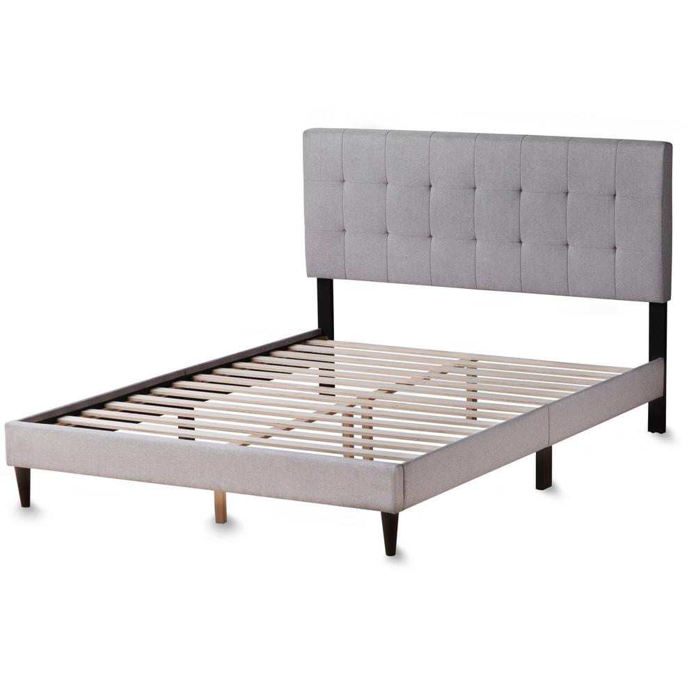 Queen Leather Platform Bed Frame, Queen Bed Frame With Padded Headboard
