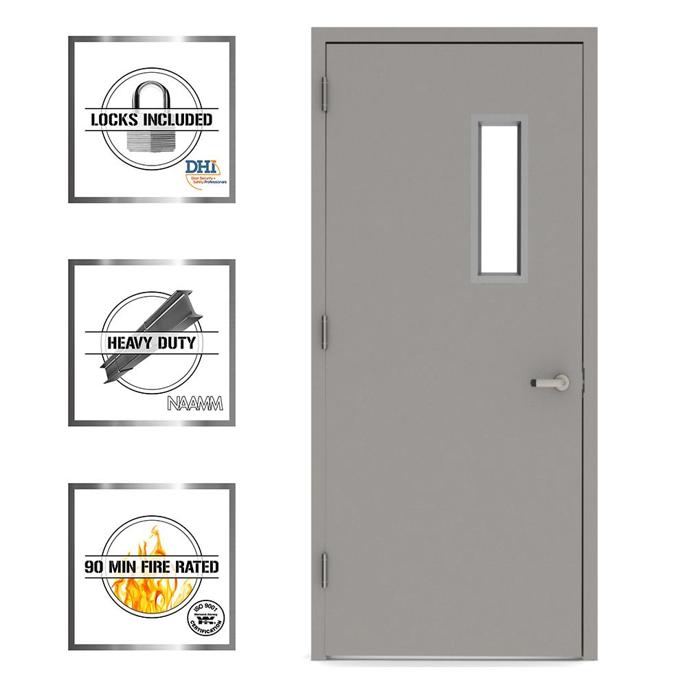L I F Industries 36 In X 84 In Vision Lite 520 Right Hand Steel