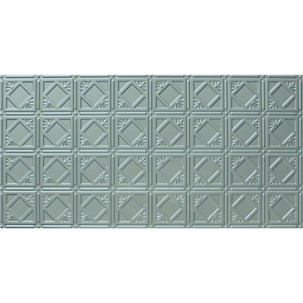 Dimensions Faux 2 Ft X 4 Ft Tin Style Ceiling And Wall Tiles In
