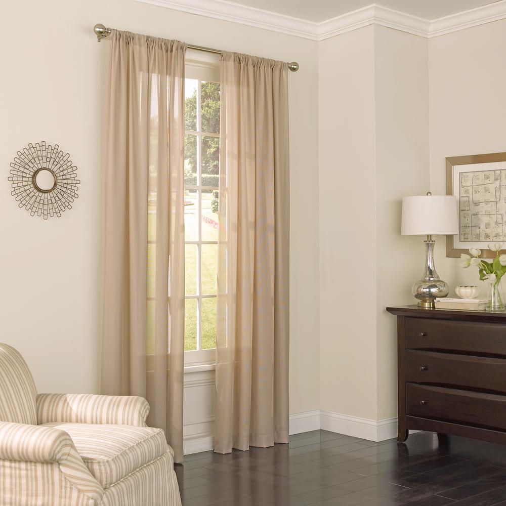 Eclipse Chelsea Uv Light Filtering Polyester Sheer Window Curtain