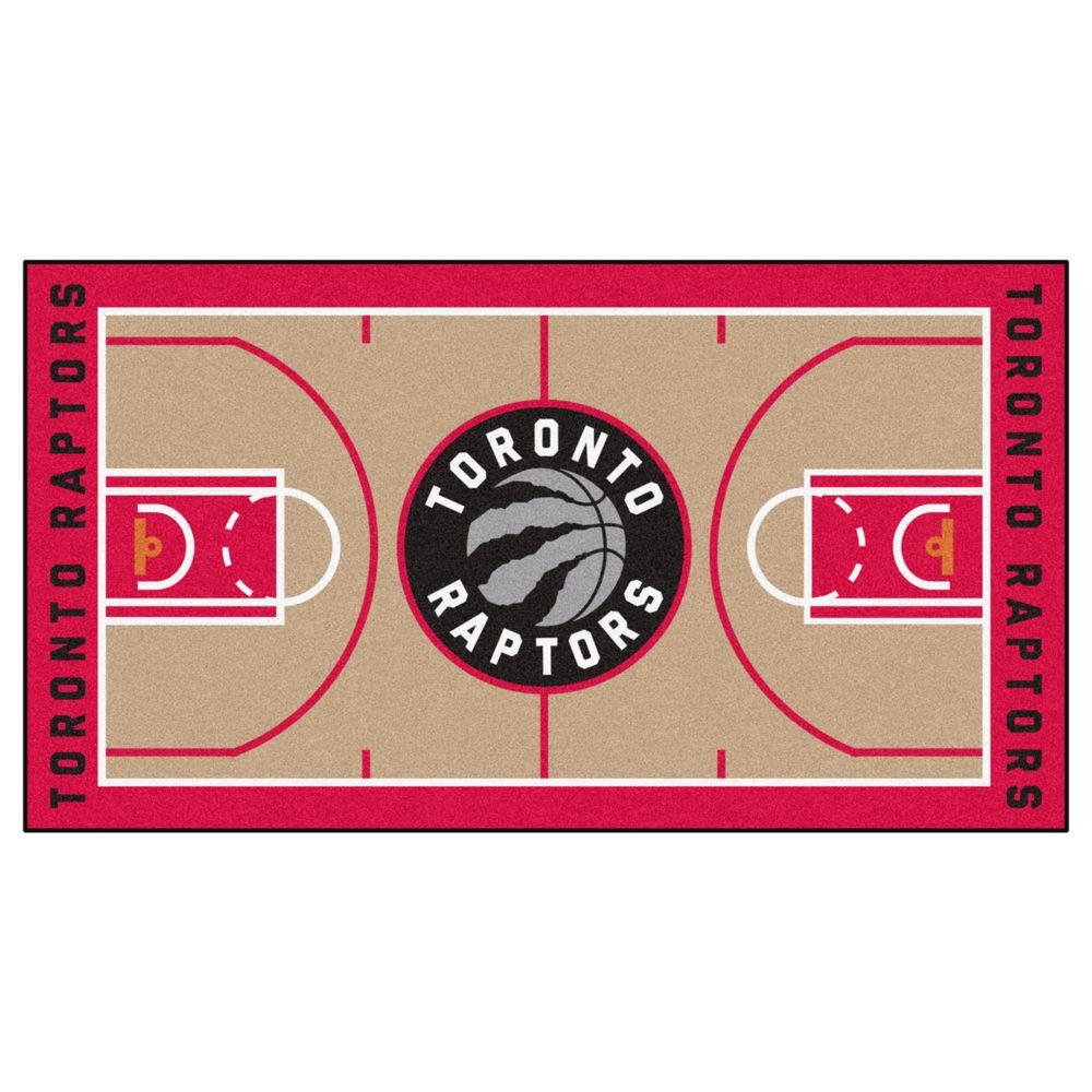Fanmats Nba Toronto Raptors Tan 2 Ft X 4 Ft Indoor Basketball