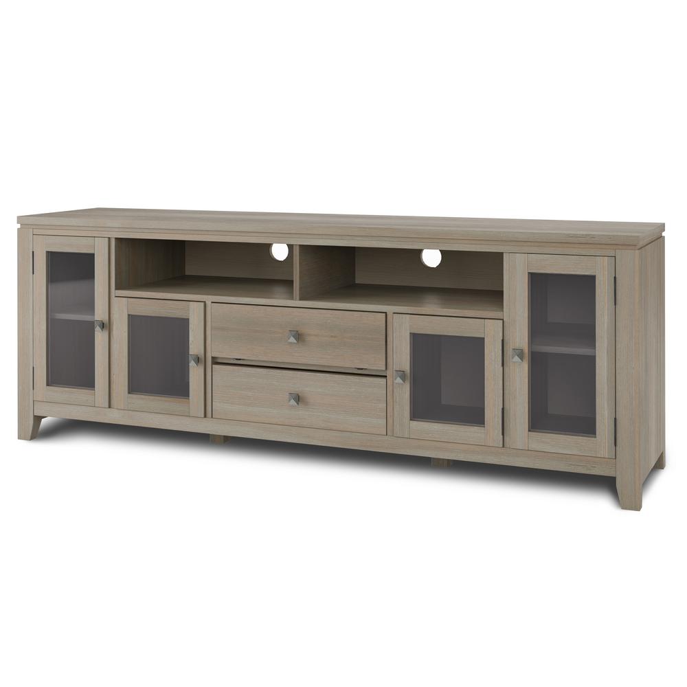 Brooklyn Max City Solid Wood Distressed Grey For Tvs Up To 80 72