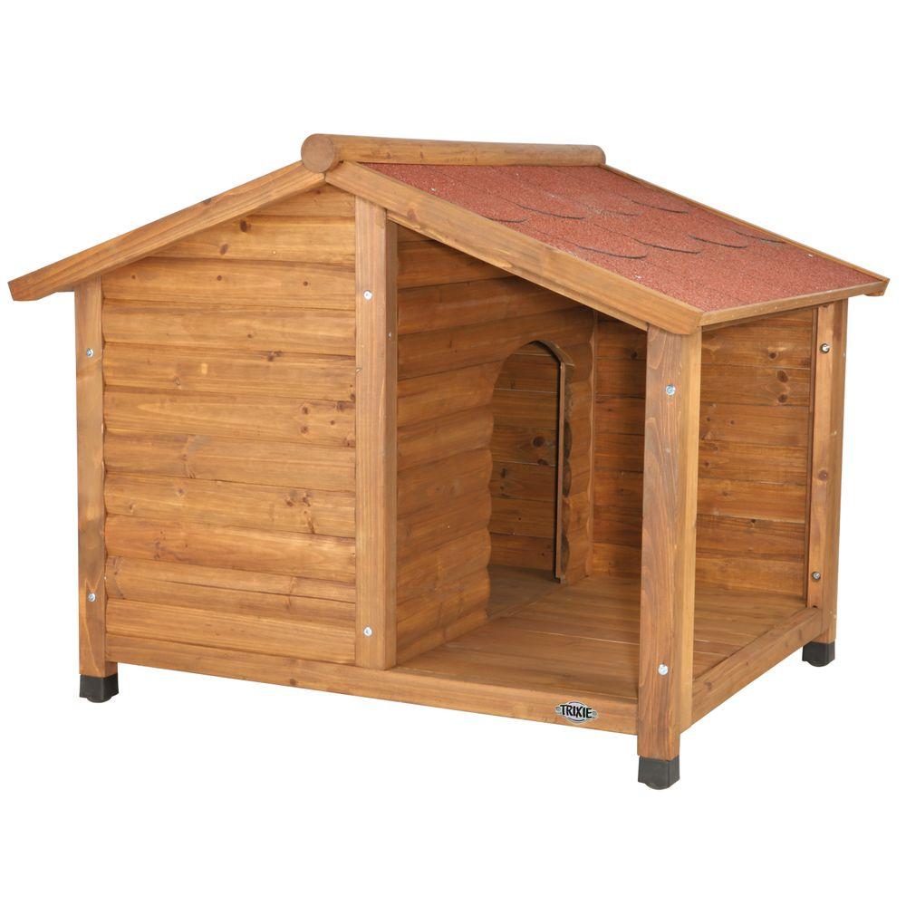 TRIXIE Rustic Large Dog House-39512 - The Home Depot