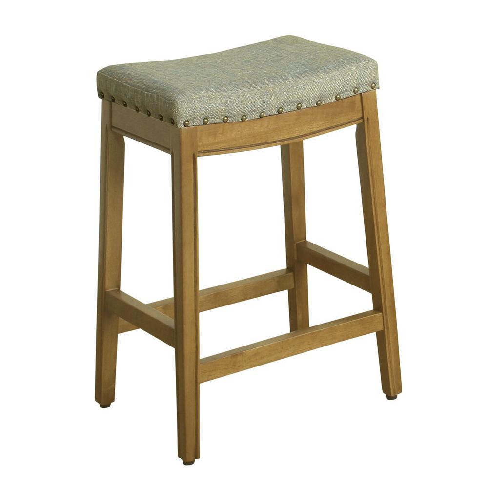 Homepop Blake Backless 24 in. Gray Bar Stool K7446F2183 The Home Depot