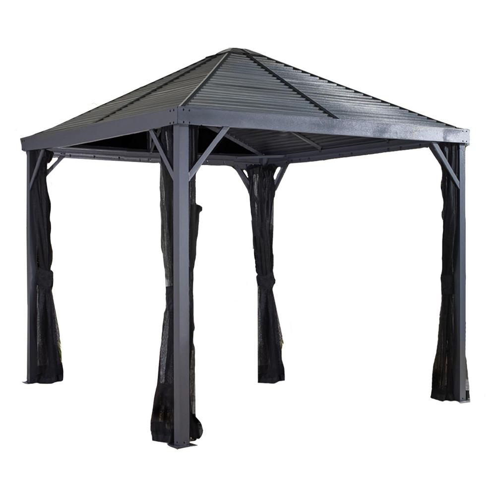 Sojag 8 Ft. D X 8 Ft. W Sanibel Aluminum Gazebo With Galvanized Steel ...